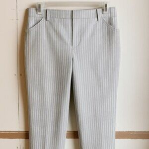 Pennigtons Size 20 Gray and White Stripe Pants